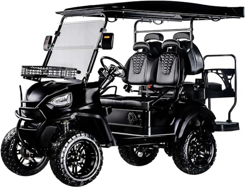 StandbyMe Golf Cart Electric 48V 5000W AC Motor 18 Inch Off Road Tires Black
