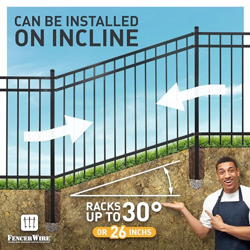 Fencer Wire Heavy Duty Flat Top Fence Barrier Kit 100FT Black