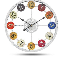 J3DFGFLR Outdoor Garden Wall Clock 23in Large Simple Garden Wall Clock Silent Wall Outdoor Clock Antique Wrought Iron Outdoor Clock Round Metal Clock for Indoor Walls Garden