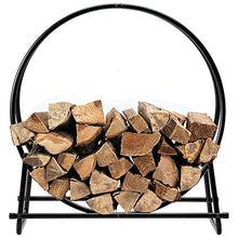 DJVHSRI Firewood Storage Rack Drop-in Wooden Art Round Firewood Rack Fireplace Decorative Firewood Shelf Home Living Room Outdoor,
