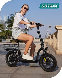 Gotrax FLEX ULTRA Electric Scooter with Seat, 25 Mile Range, 20mph, 500W Motor, Black