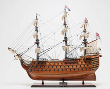 Old Modern Handicrafts HMS Victory Ship Model with Display Case Multicolor