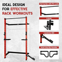 Yes4All Folding Wall Mounted Power Cage Multi Metal Grip Dip Handle Attachment