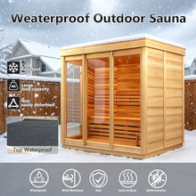 AMOCANE Outdoor 3-4 Person Steam Sauna, Canadian Hemlock Saunas Room for Home Spa, ETL 6KW Sauna Heater 220V/195℉, Traditional Backyard Saunas Spa Heater with Rocks, Towel Rack (70.9L*47.2W*74.8H)