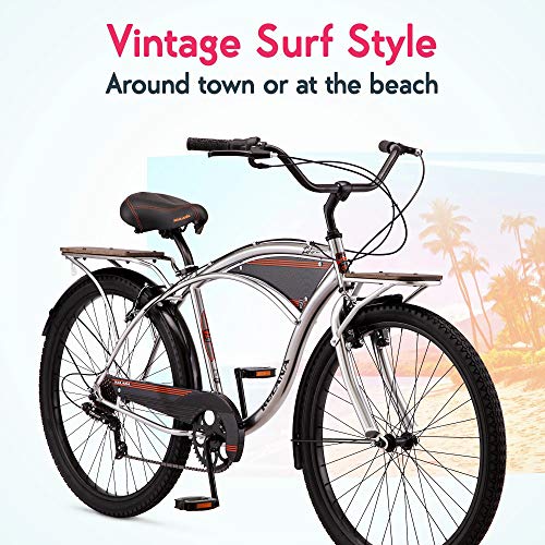 Kulana Lakona Tide Adult Beach Cruiser Bike 26-Inch 7-Speed Silver