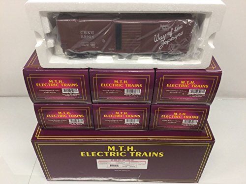 MTH 6-Car 40' AAR Box Car Set Chicago Burlington & Quincy