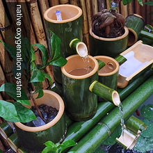 GenSDH Japanese Bamboo Water Feature Statue, Japanese Garden Decoration,Split-Resistant Bamboo Ornaments,Indoor Outdoor Fountain,Outdoor Water Fountain, 60Cm/23.6In,90cm/35.4in
