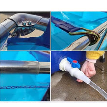 MUHM Above Ground Transparent PVC Canvas Steel Frame Swimming Pool, Blue+Clear, 150X80X61C, Fish Pond, Water Tank, Swimming Pool