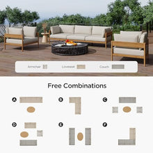 Acanva Vento Outdoor Patio Furniture Set, 5 Seats