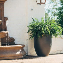 TITAN GREAT OUTDOORS Ash & Ember 22" Laurel Charcoal Planter, Lightweight Fiberstone Composite with Weather-Resistant Finish, Modern Planter Pot for Indoor and Outdoor Plants