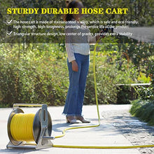 Portable Hose Reels,Stainless Steel Alloy Hose Reel,Hose Organizer,Sturdy Durable,Easy to Use,for Garden Yard, Hose Cart+25m Pipe