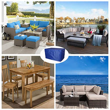 SCNSYL Patio Furniture Covers 98x43x35in, Waterproof Outdoor Furniture Cover, Windproof Dustproof Outdoor Table and Chair Set Cover, Durable Patio Furniture Cover, Rectangle