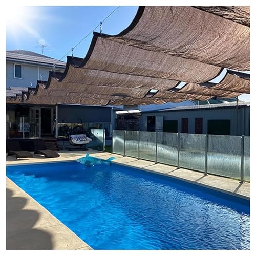 FENGZEQUAN Retractable Pergola Canopy Replacement Outdoor Shade Cover for Patio Garden Deck Gazebo Porch, Wave Sun Shade Awning with Slide on Wire Cable Hardware(W1.8*L11m/W5.90*L36.08ft)