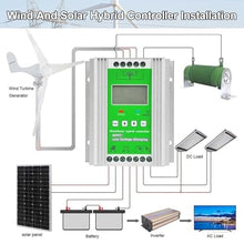 pealiritansemen 1000 W Wind Solar Hybrid Charge Controller, Dual Power Supply, Support 3 Load Modes, with External Unloading Resistor, for Forest, Grassland, Pastureland,12V