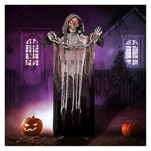 ASDJKL Holiday Decoration 67" Halloween Decorations Life Size Animatronics Grim Reaper with Chain, Sound-Actived Halloween Party Decoration with Sound Halloween Decorations