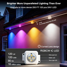 200ft Permanent Outdoor Lights Pro, 120 RGBCW+IC LED String Light Cuttable
