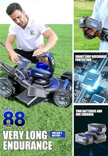 Wild Badger Power 40V 21-in Cordless Self-Propelled Lawn Mower, 2 Batteries