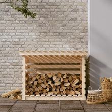 WXPWAMZ Firewood Rack 108x73x79 cm Solid Wood Pine, Firewood Log Rack, Firewood Storage Rack Shelf, Ventilation Metal Log Store Holder for Outdoor Indoor Wood Stand Set Log Rack