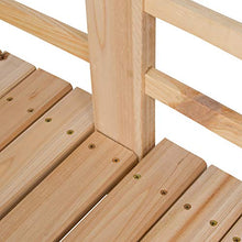 Shine Company 4982N 6 Ft. Cedar Wood Garden Bridge with Side Rails, Natural