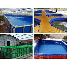 Etlegor Thickened Folding Canvas Fish Pond, Large Tarpaulin Fish Pond Scratch-Resistant Wear-Resistant for Water Storage, Fish Farming, Shrimp Farming, Hydroponic Plants Frame Not Included