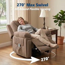 Ziviki Power Recliner Chair with Auto Rocking & Remote Control, Brown