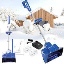 24V 11-Inch Cordless Snow Shovel, Battery Powered Snow Blower, Electric Snow Shovel, 20FT Throw Distance, 24-V/4.0 Ah Lithium-ion Battery Pack, and Quick Charger Included,1Battery