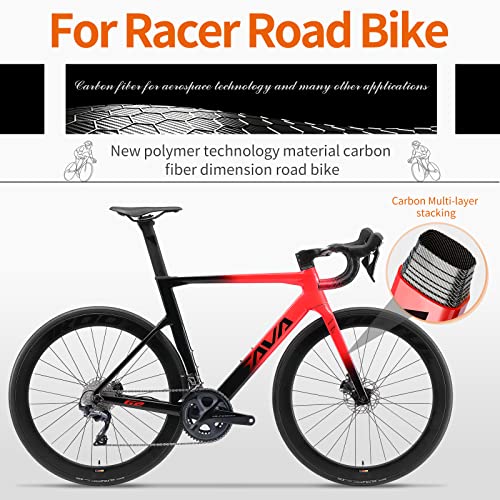 SAVADECK Carbon Fiber Road Bike ULTEGRA R8000 R8020 Disc Brake Thru Axle System Black White