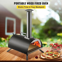 Stainless Steel Pizza Oven 12" Wood Fired Oven with Feeding Port Portable Wood Pallet Pizza Maker for Outdoor Cooking Durability, Efficience