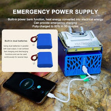 Multi-Fuel Fire-Powered Generator, Portable Waterproof Charging Camp Stove, With Foldable Design