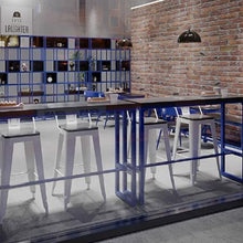 TBJEN Bar Table with Stools Set, Comfortable Kitchen Counter Height for Garden Yard Balcony Poolside Indoor(C1.5M)