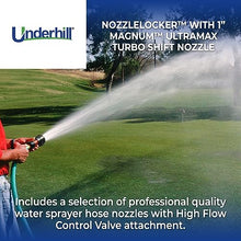 Underhill NozzleLocker Garden Water Hose Nozzle Kit, Sprayer, Jet, Fog, Mister, Heavy-Duty Metal and Rubber, with 1 InchMagnum UltraMax Turbo Shift Nozzle, HP-K5