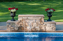 Tomaso 36" ABS Waterfall Cascading Sheer Descent Water Feature Spillway Pool Spa Wall Mount - Tan Plastic (36")