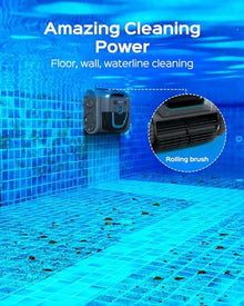 Cordless Robotic Pool Vacuum Cleaner with APP Control, 200-Min Runtime, Smart Path Planning, Wall Climbing, Pool Cleaner Robotic for Inground Pools up to 2200 sq ft