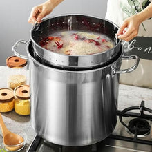 Stainless Steel Crab Seafood Boil Pot with Strainer Basket Riveted Handles,Heavy Duty Crawfish Turkey Fryer Pot for Boiling Frying(35x35cm)