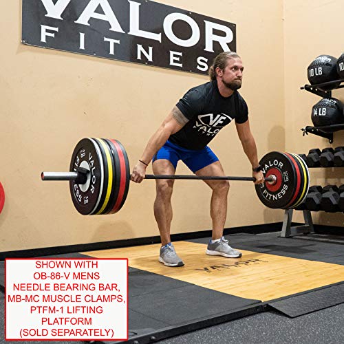 Valor Fitness BPP-180B Bumper Plate 180 lb Set Black