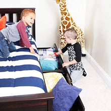 Max & Lily Twin Bed Frame with Headboard & Storage Drawers Slatted Espresso
