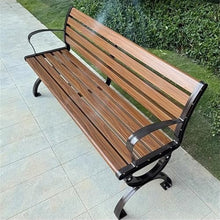 VHDY85KA Park Light Brown Aluminum Park Outdoor BenchOutdoor Leisure Backrest BenchMulti-Model Available Entryway(Small)