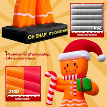 Wellcomer 20Ft Giant Christmas Inflatable Gingerbread Man with Powerful Blower, Blow Up Holiday Decoration for Outdoor Yard Lawn Christmas Party (Without LED Lights)