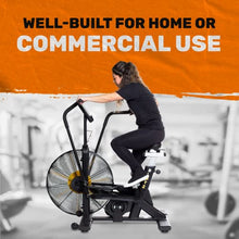Bells of Steel Stationary Blitz Air Bike Exercise Bike - Belt Driven with Phone and Bottle Holder - 25-in Fan Diameter