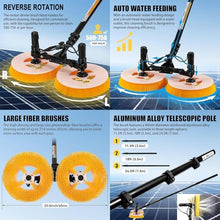 ERoomQ Solar Panel Cleaning Tool, Photovoltaic Panel Cleaner with 3.5M/11Ft Telescopic Pole, Mains Powered, for Roof Solar Panels,Mains Electricity-3.5M/11Ft