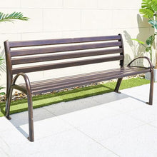 GVBNOTT Porch Chairs Garden Bench Outdoor Simple Bench with Backrest Park Bench, Sturdy Metal Frame and Seat, Modern Outdoor Lounge Chair for Garden, Patio, Backyard Outdoor Bench Garden B