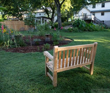 GOLDENTEAK Teak Garden Bench Block Island 4 Ft Outdoor Patio Bench, Premium Grade-A Teak Wood Furniture for Porch, Deck, Lawn & Backyard Seating, Natural Oil Finish, Weather Resistant Bench