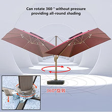 LOERSS Offset Hanging Umbrella,Double Top Deluxe Square Patio Umbrella,Heavy Duty Sun Umbrella,8.2FT Square Cantilever Patio Umbrella,Outdoor Cantilever Umbrella(3m/9.8ft,卡其色)