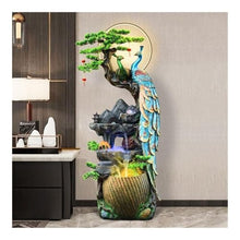 Outdoor Water Fountain Water Fountain Decor, Peacock with LED Glass Color Changing Globe, for Home/Office, Living Room Decorative Fountains(Large)