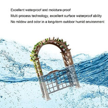 MELPHI Wooden Garden Arch, Outdoor Garden Arch with Double Gate, Garden Arbor for Various Climbing Plant, Outdoor Garden Lawn