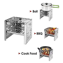 HUSHHAAMPP Outdoor Camping Barbecue Grill Rack Mini Folding Stainless Steel Stove Roaster Charcoal BBQ Oven Set Home Picnic Travel Cookware