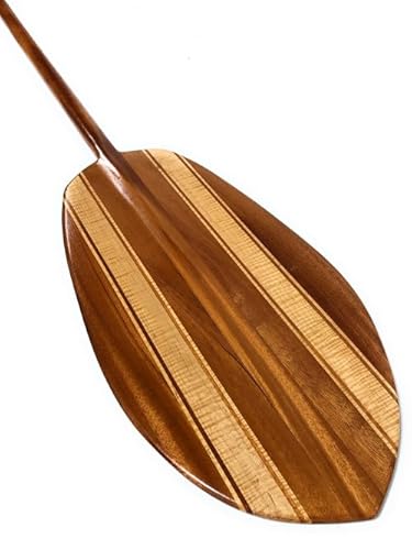 Tikimaster Large Hokulea Steersman Design Maple & Koa Paddle 72 in
