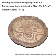 Wooden Garden Pathway, Round Garden Stepping Stones, Pack of 4, Outdoor Decorative Path Stones, Round Pavers for Landscaping and Path Creation