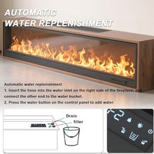 3D Water Vapor Atomizing Electric Fireplace - Multiple Flame Colors, 5-Speed Adjustment, One-Button Water Filling & Drainage, Low Noise 80cm Flame Color