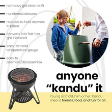 Kandu Outdoor Vertical Cooking Charcoal Oven Grill, Jungle Green